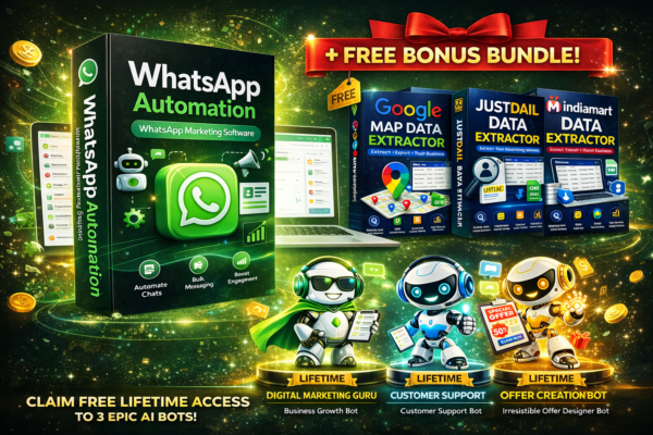 🚀 WhatsApp Automation Software + Mega Bonus Bundle